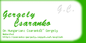 gergely csaranko business card